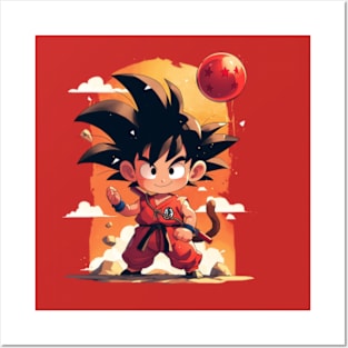 kid goku Posters and Art